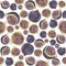 Seamless pattern Figs Hand painted watercolor. Handmade fresh food design elements isolated