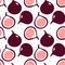 Seamless pattern with figs. Summer tropic fruits