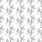 Seamless pattern with Fish mint Houttuynia cordata