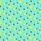 Seamless pattern of fishing floats on a blue background