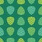 Seamless pattern with flat style green color hops