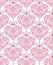 Seamless pattern with floral hearts