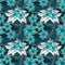 Seamless pattern with floral Illustration, Indonesian batik motif