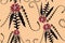 Seamless pattern with floral Illustration, Indonesian batik motif