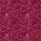 Seamless pattern with floral ornament. Branches and flowers on burgundy background. Fabric, wallpaper, wrapping paper, fashion