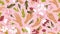 Seamless pattern on a floral theme. Hands hold, touch, feel the flowers. Surface design.