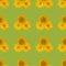 Seamless pattern flower composition, yellow colored flowers.