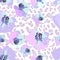 Seamless pattern of flower orchids