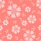 Seamless pattern of flower on pastal background.