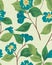 Seamless pattern with flowering twigs. Vector.