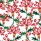 Seamless pattern of flowers