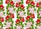 seamless pattern with flowers and berries dogrose. Floral background with wild rose