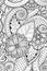 Seamless pattern with flowers and butterfly. Ornate zentangle seamless texture, pattern with abstract flowers.