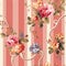 Seamless pattern with flowers, classic country cottage style floral and stripes for wallpaper, fabric and product design,