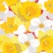 Seamless pattern with flowers daffodils