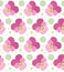 Seamless pattern with flowers viola
