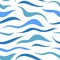 Seamless pattern with flowing blue lines, spots. Abstract texture with chaotic blue waves, water lines