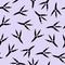 Seamless pattern with footprint of a bird. Vector seamless background with a pattern of traces of bird steps. Fabric