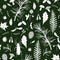 Seamless pattern with forest objects