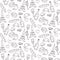 Seamless pattern with french elements