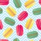 Seamless pattern with french sweet macaroons