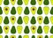 Seamless pattern of fresh avocado