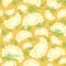 Seamless pattern. Fresh delicious ravioli, dumplings with greens, dill. Suitable as wallpaper in the kitchen, for example, for