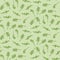 Seamless pattern of fresh green leaves of arugula.