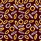 Seamless pattern fried onion rings tasty snacks for beer fast food vector illustration on dark background