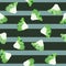 Seamless pattern frisee salad on gray striped background. Simple ornament with lettuce