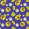 Seamless pattern with frogs and water lilies