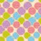 Seamless pattern Frosted sugar Italian Freshly baked cookies with pink violet blue green frosting and colorful sprinkles. Bright c