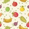 Seamless pattern with fruit