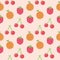 seamless pattern with fruits colorful