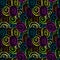 Seamless pattern with funky circles