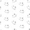 Seamless pattern with funny blinking eyes