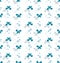 Seamless pattern  with funny blue crabs and air bubbles.
