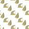 Seamless pattern with funny cartoon snails.