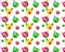 Seamless pattern with funny crazy cats
