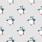 Seamless pattern with funny penguins on skates.