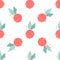 Seamless pattern with funny radish on white background