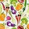 Seamless pattern. funny vegetable