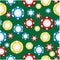 Seamless pattern of the game of casino chips