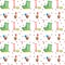 seamless pattern of garden icons