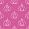 Seamless pattern with garlic. Organic healthy food. Vegetarian nutrition.