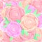 Seamless pattern gentle peonies