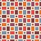 Seamless pattern with geometric figures. Repeated squares ornamental abstract background. Checkered wallpaper.