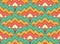 Seamless pattern with geometric flame stitch style motifs