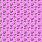 Seamless pattern with gimbap slices on pink background. Korean sushi or roll