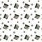 Seamless pattern with gimbap slices on white background. Korean sushi or roll. Korean traditional dish gimbap